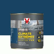 Peinture fer extérieur climats extrêmes® V33 bleu bretagne brillant 0.5 l