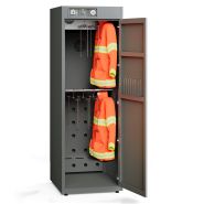 Sèche-armoire par condensation - 8 vestes et pantalons de travail - Structure en acier avec minuterie et lampe à ozone