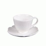 Tasse à café avec sous tasse Ginkgo 10 cl x6 - Blanc Rond Porcelaine Table Passion - blanc porcelaine 3106232762109 Tasse à café avec sous tasse Ginkgo 10 cl x6 - Blanc Rond Porcelaine Table Passion - blanc porcelaine 3106232762109