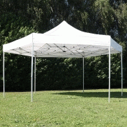 Tente pliante hexagonale 3m 300g/m² 50mm blanche