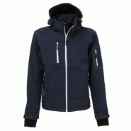 U-Power - Veste Softshell de travail déperlante bleue foncée Stretch METROPOLIS Bleu Foncé Taille 3XL - XXXL bleu 8033546230299_0