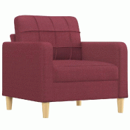 VidaXL Fauteuil Rouge bordeaux 60 cm Tissu Modèle Fervionne - Matériau naturel 359081