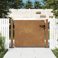 Vidaxl portail de jardin 105x80 cm acier corten 153262