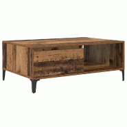 VidaXL Table basse Bois ancien 90 x 60 x 35 cm Bois d'ingénierie Modèle Polaris Pure - 875116