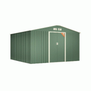 Wasabi - Abri de Jardin Métal 10,2m2 Light Green – Porte coulissante double - Grilles de ventilation - Cabane extérieur - Cabanon rangement - vert Wasabi - Abri de Jardin Métal 10,2m2 Light Green – Porte coulissante double - Grilles de ventilation - Cabane extérieur - Cabanon rangement - vert