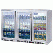 Arrière-bar inox - 3 portes vitrées battantes (C3BI) l1350mm AFI collin-lucy