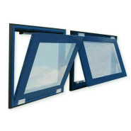 Chassis pour desenfumage ou amenee d'air en façade.