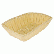 Corbeille effet osier 22x14x6,5cm polypropylène - par 12