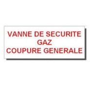 Etiquette vanne securite gaz self climat Etiquette vanne securite gaz self climat