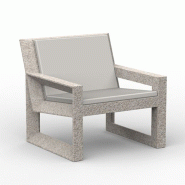 Fauteuil lounge in & out FRAME - écru granit