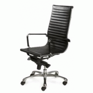 Fauteuil président Marco 7600 - manager - cuir noir - structure chromée - basculant réglable Fauteuil président Marco 7600 - manager - cuir noir - structure chromée - basculant réglable