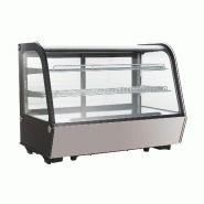 GastroHero Vitrine réfrigérée ECO 160 L, 880 mm, avec éclairage LED et 2 étagères - noir KV-160