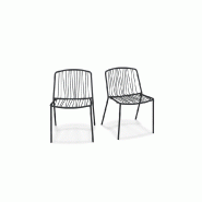 Lot de 2 chaises in & out BRIS - anthracite
