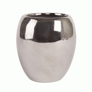 MSV Dakhla Gobelet Porte-Brosses à Dents en Céramique couleur Argent - argenté céramique MS3170