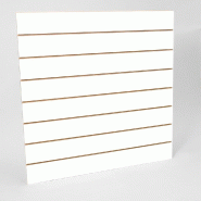 Panneau rainuré R15 L120xH120cm - épaisseur 18mm - blanc - densité renforcée - polyvalent