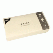 PAPSTAR 150 Serviettes "DAILY Collection" 1/8-pli 32 cm x 32 cm champagne - doré papier 89649
