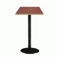 RestooTab - Mange-debout Rome 50x50cm rosso jaipur fenix chants couleur laiton - rouge Bois manufacturé TB-ROMFF-5050M-ROSS.J-LAI