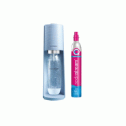 SODASTREAM Machine à Gazéifier L'eau + 1l Bouteille + 1 Cylindre - Bleu Pastel 1012811333 - bleu 7290113764262