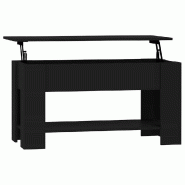 VidaXL Table basse noir 101x49x52 cm bois d'ingénierie Modèle Riviera Dining Élite - 809702