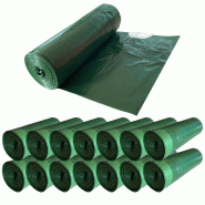 WellHome - Lot de 300 sacs poubelle de 30 L à fermeture automatique et étanches, fabriqués à partir de matériaux recyclés. - vert plastique PK4052