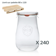 1 palette de 240 bocaux weck® corolle® 1750 ml ø 100 + couvercle et joint (palette)