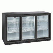 Refroidisseur de bouteilles "arrière bar" ventilé, 3 portes vitrées coulissan Refroidisseur de bouteilles "arrière bar" ventilé, 3 portes vitrées coulissan