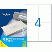 Apli 100 étiquettes blanches multi-usage, format 99,1 x 139 mm (25 feuilles A4 / cdt) - 3270241196184