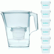 Aqua Optima - Carafe à Eau d'une Capacité Totale de 2,5 L avec 6 Filtres EVOLVE + - transparent LA351