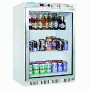 Armoire réfrigérée vitrée positive en laqué blanc intérieur en ABS 200L Forcar