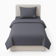 Benetton - Ensemble 2 Pièces Lit (Housse de Couette 150x220 + Taie d'Oreiller 63x63 cm) Bleu Foncé/Beige - bleu BE659