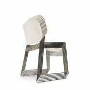 Chaise empilable "LITE" - Lite - Stratifié blanc