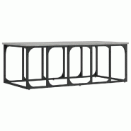 Décoshop26 - Table basse design industriel 100 x 50 x 35,5 cm bois d'ingénierie gris et métal DEC039940 - gris métal 3000264671401