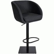 Décoshop26 - Tabouret de bar chaise haute x1 avec revêtement en feutrine anthracite base métal carrée noir 10_0004874 - noir 3000252340463 Décoshop26 - Tabouret de bar chaise haute x1 avec revêtement en feutrine anthracite base métal carrée noir 10_0004874 - noir 3000252340463