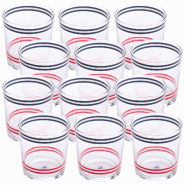 El Ganso - Lot de 12 verres en cristal rayés 345 ml - multicolore aluminium PK7347