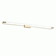 Fabas Luce Applique Murale Led Rapallo 20 W 2240 Lm 3000 K, Structure En Laiton Satiné, Métal Et Méthacrylate, Ip44, Classe 1, Dimensions 80 X 8 X