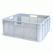 GILAC Caisse renforcée ajourée avec poignées empilable 400 x 350 mm - 11 L et 18 L - gris - 11 L - Gris G185011 - gris 3573678692664