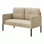 Helloshop26 - Canapé 2 places 77 x 119 x 69 cm beige 03_0006706 - beige métal 3001838947762