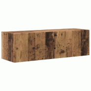 Helloshop26 - Meuble TV mural moderne avec étagères ouvertes pour petit espace 98 x 31 x 29 cm en bois d'ingénierie bois ancien 02_0054931 - vert B