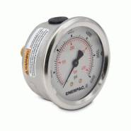 G2534SR, Manomètre, 63 mm Face, Montage arrière, Bain de glycérine, 400 bar pression maximale