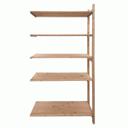 Kit suivant étagère bois 5 niveaux L100xP40xH210cm