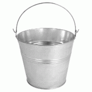Mini seau métal argent Ø14x14cm - par 12