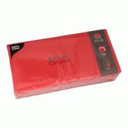 PAPSTAR 150 Serviettes "DAILY Collection" 1/4-pli 32 cm x 32 cm rouge - rouge papier 89640