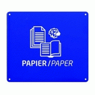 Plaque signalétique pour support sac TUBAG PAPIER / Bleu