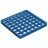 Réhausse casier de lavage 49 compartiments polypropylène 50x50x4,5 cm bleu