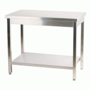 Romux® Table adossée en Acier Inoxydable pour Restauration Centrale avec 1 Étagère 1500x700x850 mm | Table de Travail Résistante à la Corrosion Romux® Table adossée en Acier Inoxydable pour Restauration Centrale avec 1 Étagère 1500x700x850 mm | Table de Travail Résistante à la Corrosion
