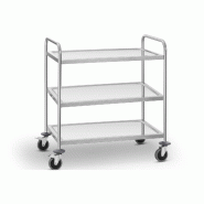 Royal Catering - Royal Catering Chariot De Service INOX Desserte Restaurant Roulant À Vaisselle RCSW-3SQ2 (3 Plateaux, Espacement De 25 cm, 150 Kg, - Royal Catering - Royal Catering Chariot De Service INOX Desserte Restaurant Roulant À Vaisselle RCSW-3SQ2 (3 Plateaux, Espacement De 25 cm, 150 Kg, -
