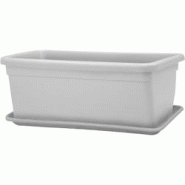 Sicignano Jardinière Hirondelle CM.60 avec crochets réglables en terre cuite - blanc plastique 8050054387659 Sicignano Jardinière Hirondelle CM.60 avec crochets réglables en terre cuite - blanc plastique 8050054387659