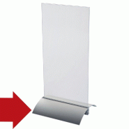 Socle alu clippant 210mm pour porte visuel A4 - Aluminium - Gris_0
