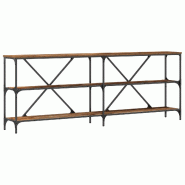 Table console Bois ancien 200 x 30 x 75 cm Bois d'ingénierie Modèle Aero Industriel - 863445