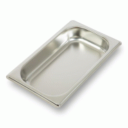 VERTES Récipient GN 1/4 Gastro Norm (profondeur 40 mm sans couvercle, résistant à des températures comprises entre -40 °C et +300 °C) - inox FD1